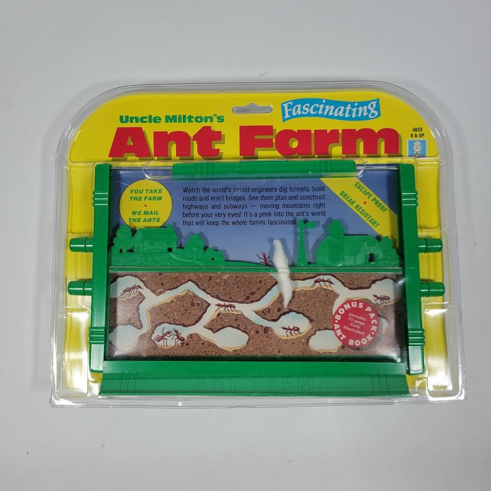 NEW VINTAGE UNCLE MILTON'S FASCINATING ANT FARM HABITAT QUESTION & ANSWER BOOK